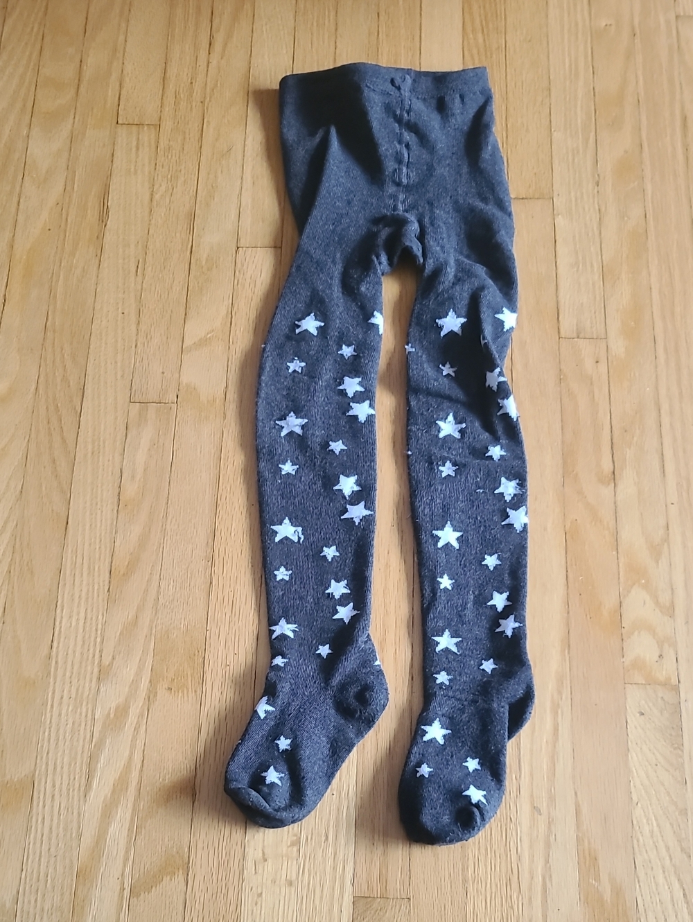 10 for $25 - G NVLTY Tights Girls 4-5 Years Gray Tights with White Stars -1 pair